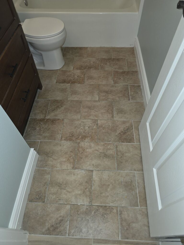 Bathroom tile floor