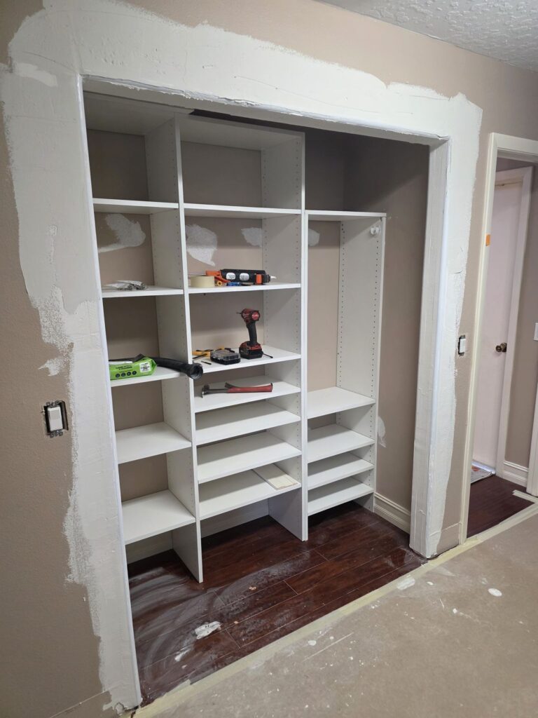 Custom closet shelving