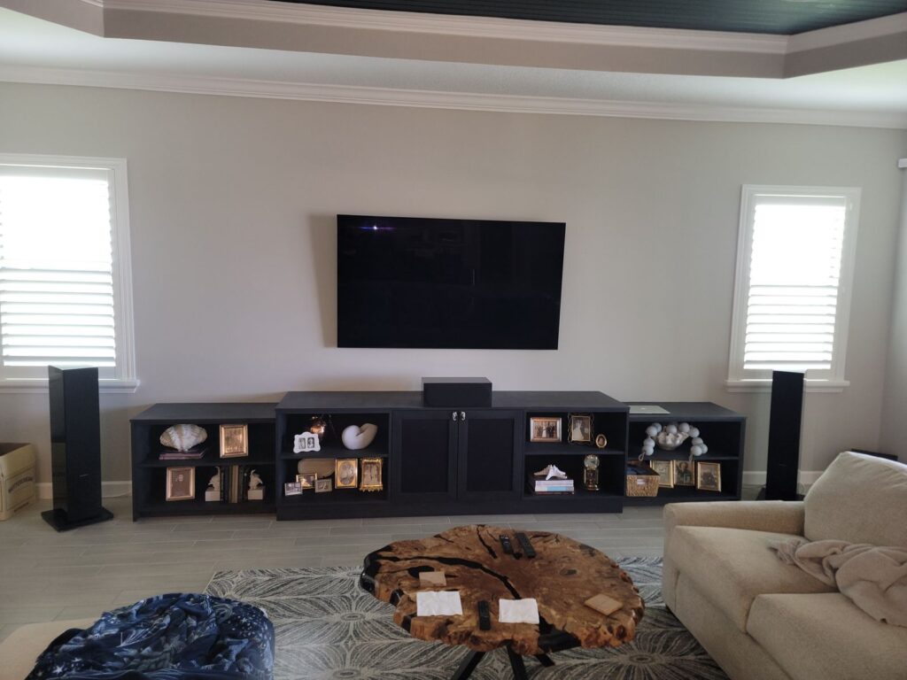 Custom entertainment center built-in
