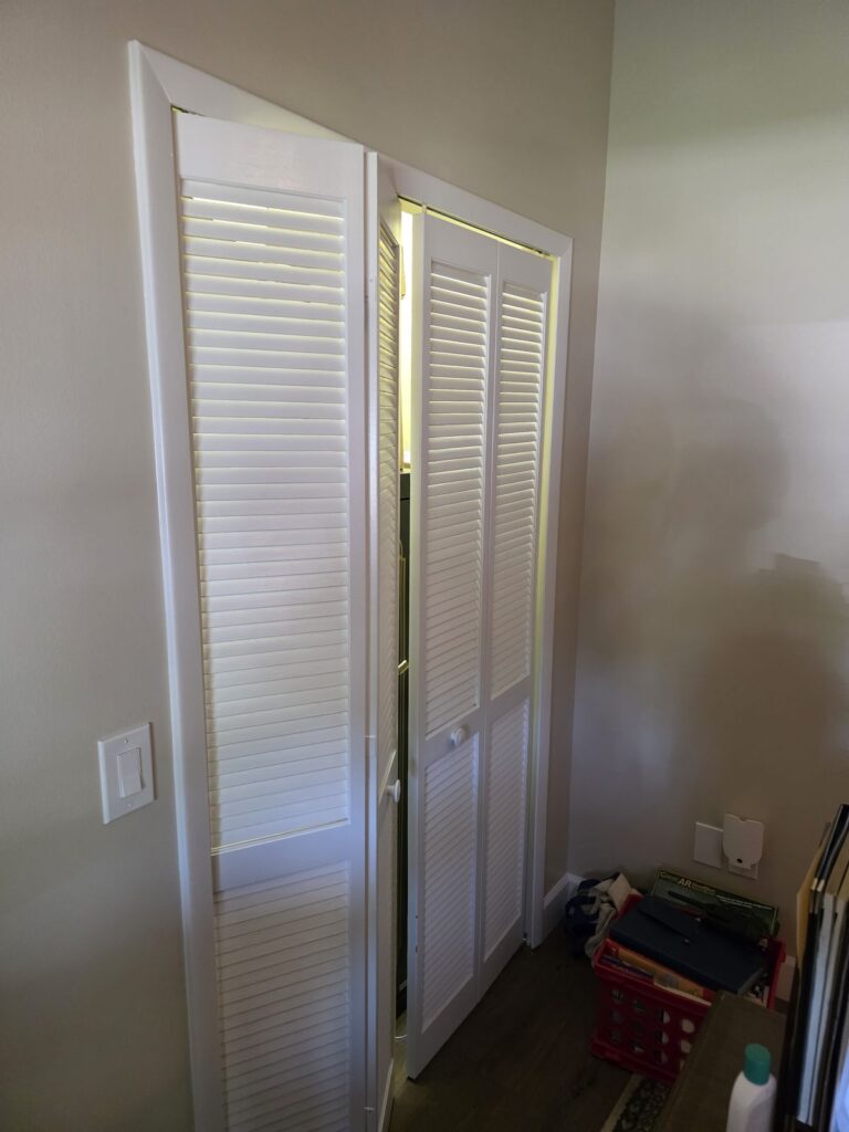 Louvered bifold closet doors