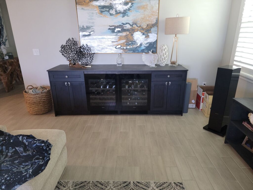 Built-in media cabinet