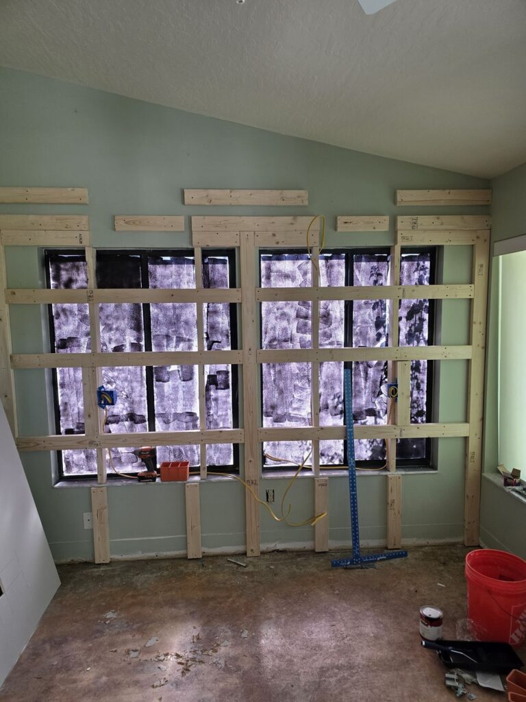 New wall framing