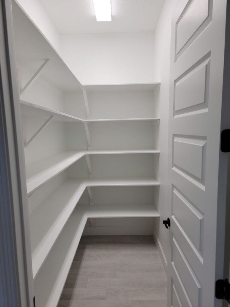 Custom pantry shelving