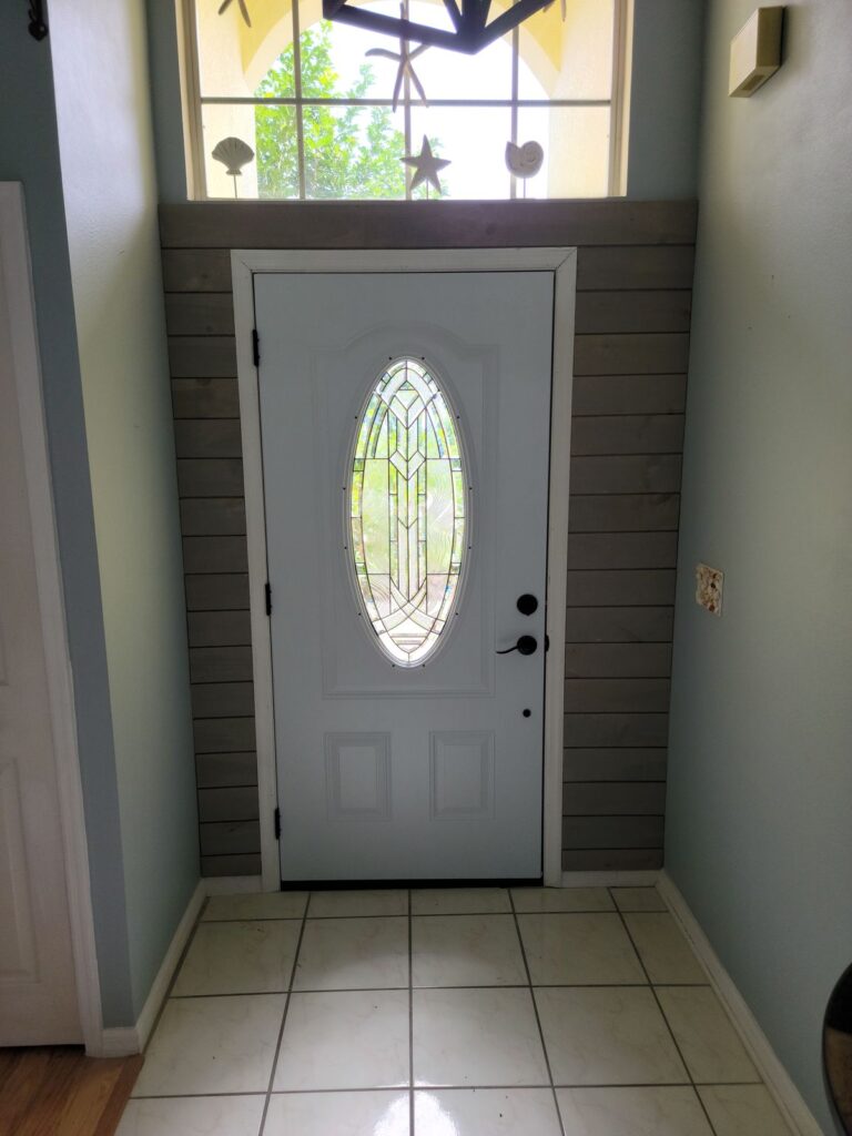 Shiplap entry wall