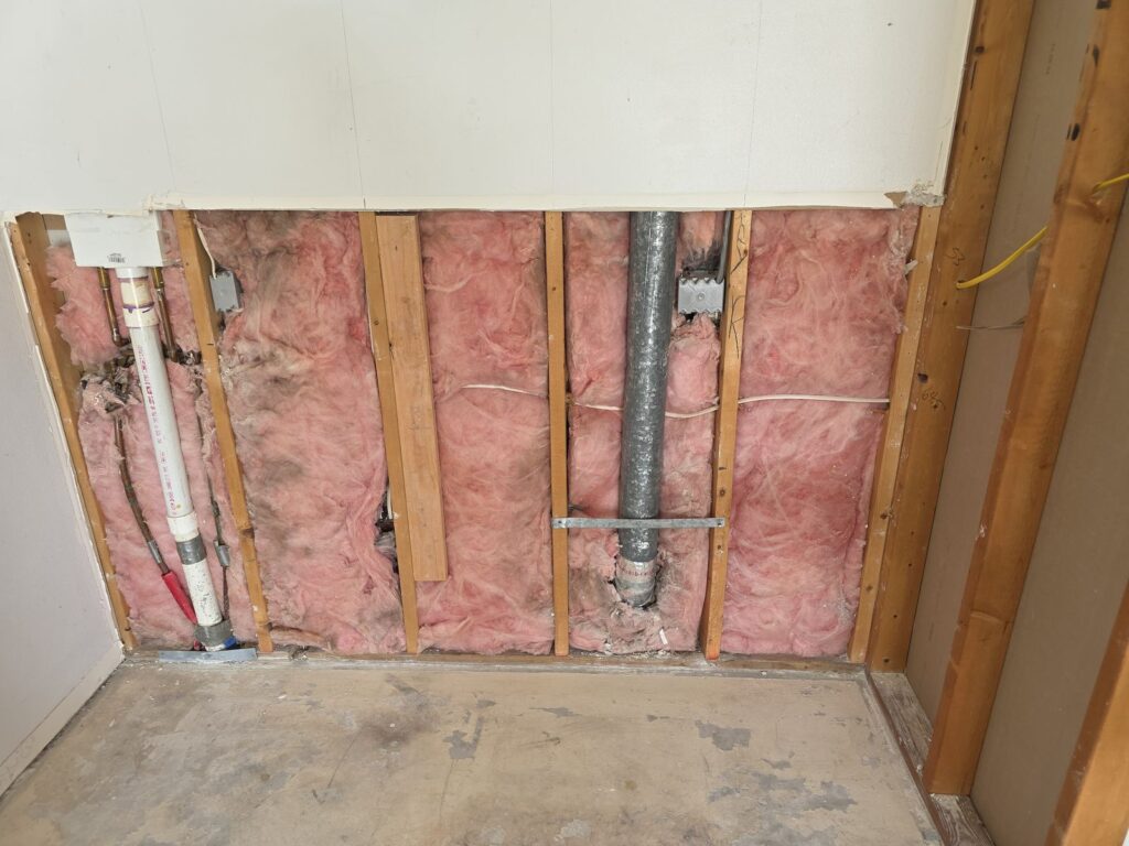 Open wall during pipe repair
