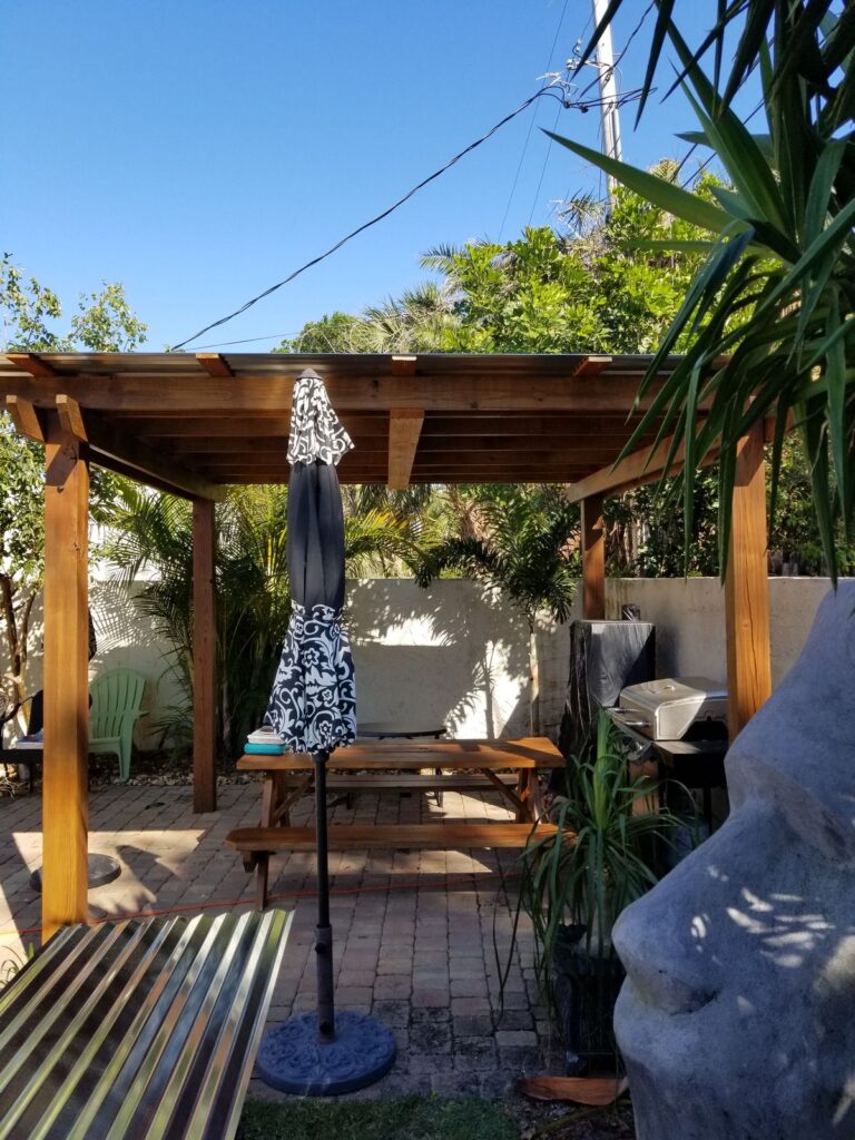 Custom wood pergola